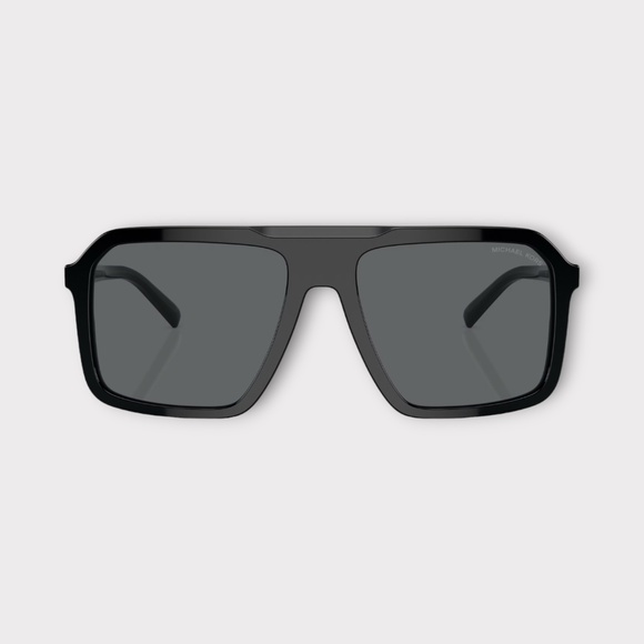 Mens Michael Kors MK2218U Murren Sunglasses in Black Frame & Dk Grey Lens - Picture 1 of 5